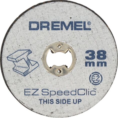 Disque à tronçonner en métal Dremel SC456 SpeedClic, jeu d'accessoires avec 5 disques à tronçonner pour couper des tuyaux métalliques, de l'acier trempé, du cuivre, des panneaux de cloison sèche et bi