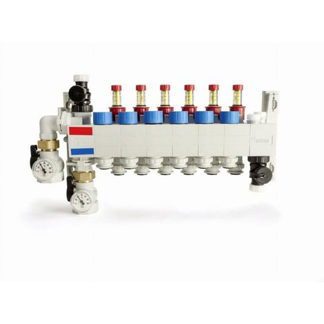 Rehau – Collecteur compact 3 circuits – Raccords instantanés en tube PER RAUTHERM Ø 16 x 1.5 – SKU 14707101001 (1/2)