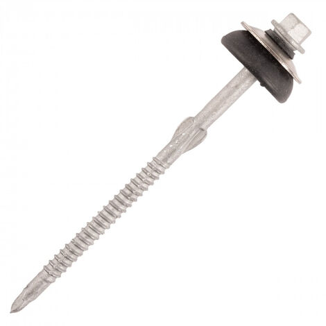 Scell-It – Vis autoperceuse fibres-ciment Ø6,3 mm – Longueur 110 mm – Tête hexagonale 8 mm – Rondelle prémontée étanche – Sachet de 100 (1/7)