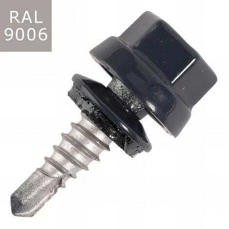 Vis bac acier SCELL-IT Couturage - Ø6.3 x 22 mm - TH12 - Gris alu blanc RAL9006 - Sachet de 100 - ZTCR-63022-9006 (1/5)