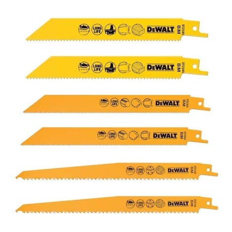 Lame DEWALT pour scie sabre - Coffret de 6 - DT2444-QZ