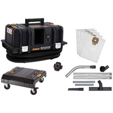 Dewalt – Aspirateur eau poussières 54V Flexvolt Classe M – Moteur Brushless 2000W – Humide et sec – Double filtre automatique – TSTAK compatible