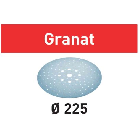 Festool – Disque abrasif de ponceuse 225mm P100 – Lot de 25 disques – Pour ponçage d'enduits à base de plâtre et ciment – Aspiration optimale