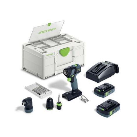 Festool – Perceuse-visseuse sans fil 18V avec 2 batteries 3.0Ah – Moteur EC-TEC sans balais – Couple 40Nm pour perçage et vissage précis - TXS 18 C