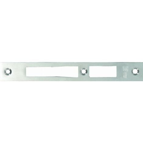 Gâche plate ISEO centrale inox pour Electa - 24x3x180 mm - 38030