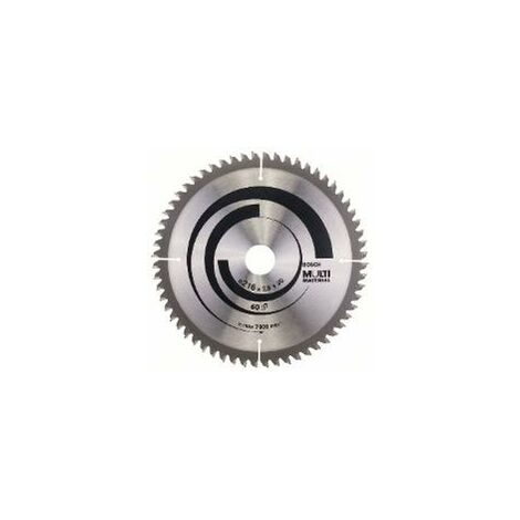 Lame de scie circulaire Bosch MultiMaterial 216x2,5x30 60Z - 2608640446