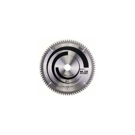 Lame de scie circulaire Bosch MultiMaterial 260x3,2x30 80Z - 2608641204