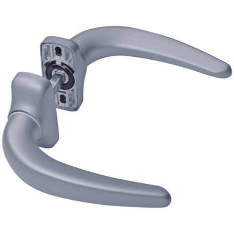 Fapim – Béquille double Horus aluminium moulé 8 mm – Finition argentée – Ressort de rappel – 2051IG6