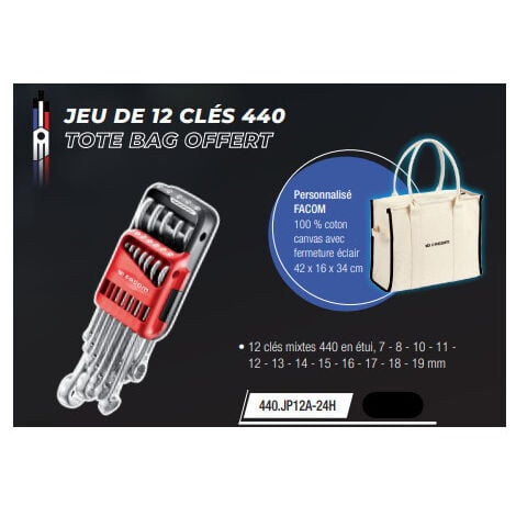 Jeu Clés Mixtes Métriques Série 440 - Etui Rack - FACOM® Rack 14