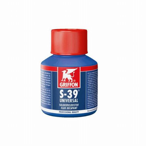 Griffon – Flux décapant S-39 80ml pour soudure – Action nettoyante sans acides – Application précise avec pinceau – Compatible fer à souder