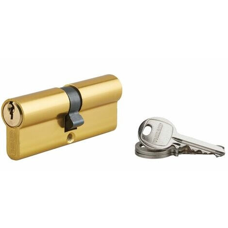 Cylindre De Serrure Viro Double 722 Mm - Laiton, Double Entrée, 60 Mm (27+33), Neuf