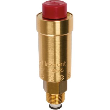 Flamco – Purgeur radiateur droit à flotteur – Filetage mâle 1/2' – Compact avec vanne d'isolement – Risque d'encrassement minimum