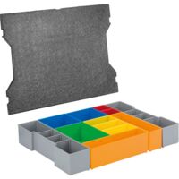 Bosch Professional – Set de 12 casiers Inset-Box pour L-BOXX 102 – Rangement flexible pour petites pièces – Dimensions 9x332x433mm – Compatible avec L-BOXX - 1600A016N9