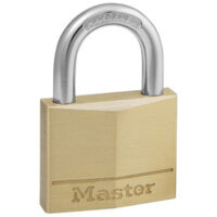 Master Lock – Cadenas à clé en laiton massif – Anse en acier cémenté 6mm – Cylindre à 4 goupilles – Double verrouillage pour sécurité optimale – 2 clés incluses - 140EURD
