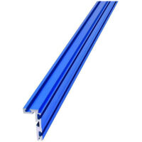 Profilé rail de guidage aluminium anodisé L – Longueur 2m – Quatre rainures en T pour accessoires Kreg – Usage intensif