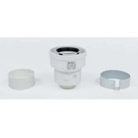 Atlantic – Adaptateur vertical 60-100 à 80-125 – Raccord fumisterie – Pour espaces confinés – Angle d'inclinaison 45°