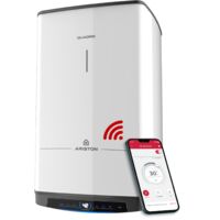 Chauffe-eau Eléctrique Carré Vertical Mural - QUADRIS WIFI 100 L - ARISTON - Steatite - 15% d’Economie d’Energie
