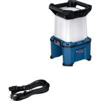 Bosch Professional – Lampe de chantier 18V 7500 lumens – Fonctionnement hybride secteur et batterie – Modes 180°/360° – Port USB-C intégré - GLA 18 VH