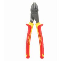 Stanley – Pince coupante diagonale isolée 1000V 160 mm – Poignée bimatière certifiée 1000V – Tête chromée inoxydable – Taillants trempés pour fils jusqu'à 200kg/mm²