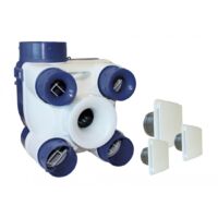 Unelvent – Kit VMC simple flux 300m³/h – 4 sorties – Pour habitat pavillonnaire T1 à T7 – Faible puissance sonore – Installation facile