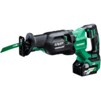 Hikoki – Scie sabre 36V 2.5Ah Li-Ion Brushless – CR36DA – Moteur Brushless compact – Capacité bois 300mm – Vitesse variable 1700-3000 tr/mn