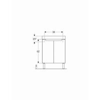 Kit de lavabo Geberit Bastia - Avec meuble bas - Largeur 60 cm - 2 portes - 099437ABLB4