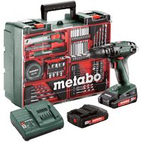 Perceuse à percussion METABO SB 18 SET - 2 batteries 18V 2.0Ah + chargeur + coffret + atelier mobile - 602245880
