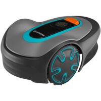 GARDENA SILENO minimo 500. Tondeuse robot connectée Bluetooth® 
< 500m². Tond sous la pluie. Capteur de gel. Nettoyage à l’eau. Ultra-silencieuse (15202-26).