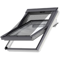 Velux – Store extérieur gris anthracite – Toile résille synthétique – Installation rapide – Arrête 86% de la chaleur avant vitrage