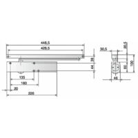 Geze – Ferme-porte TS 3000VBC – Freinage à l'ouverture – Réglage de la vitesse de fermeture – Angle d'ouverture 180° – 109329