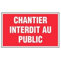 Panneau Chantier interdit au public - Rigide 330 x 200 mm - NOVAP - 4160665