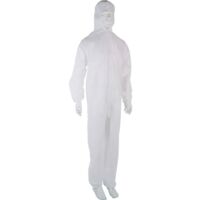 Singer Safety – Combinaison polypropylène à capuche fermeture glissière – Vêtement haute visibilité – Coloris blanc – Taille L – Confort léger et sans entretien
