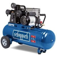 Scheppach - Compresseur à air HC550TC - Tri-cylindres/Cuve 100L / 10bar - Entraînement par courroie - 230V - puissance 3000W / 4 PS - Puissance d'aspiration 550 L/min - Transport facile
