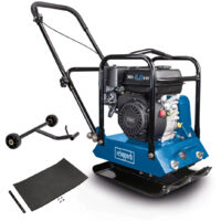 Scheppach Plaque vibrante HP1200S - 196 cm3 - moteur à 4 temps à essence 6,5 CV - 15 kN - plaque 450 x 350 mm - vitesse d'avance 25 m/min - profondeur de compactage 25 cm