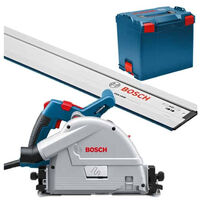 Bosch Professional – Scie plongeante 1400W avec rail 140 cm – Profondeur de coupe 57 mm – Moteur puissant pour coupes nettes – 615990M9D
