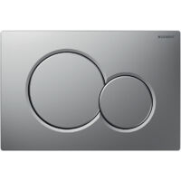 Plaque de commande WC Geberit Sigma01 – Double touche – Chrome mat – Dimensions 246 x 164 x 13 mm – Installation sans outil