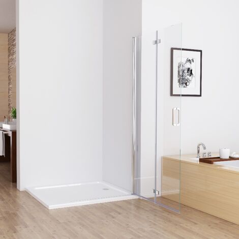 MIQU Duschwand Schwingtür 90x197 cm Walk in Dusche Pendeltüren Duschabtrennung mit 360° Drehtür Duschkabine Nischentür 6mm NANO Sicherheitsglas Duschtrennwand ohne Duschwanne MIQU Duschwand Schwingtür 90x197 cm Walk in Dusche Pendeltüren Duschabtrennung mit 360° Drehtür Duschkabine Nischentür 6mm NANO Sicherheitsglas Duschtrennwand ohne Duschwanne