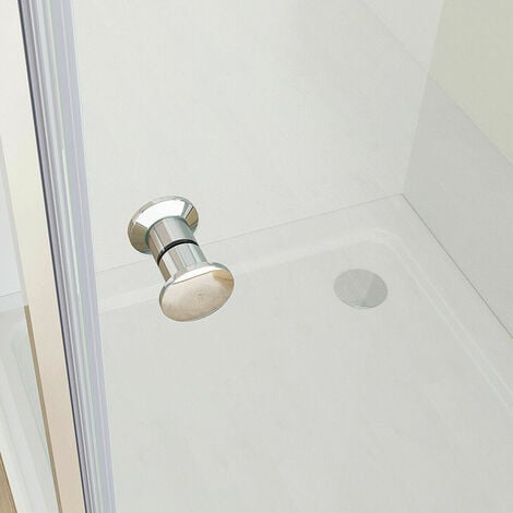 MIQU Duschkabine Eckeinstieg 90x90 cm Dusche Falttür 90 mit Seitenwand 90 ESG Glas 195cm