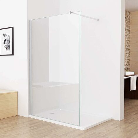 Duschabtrennung walk in Duschwand Seitenwand Dusche 8mm NANO Glas Duschtrennwand 120 x 195 cm