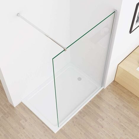 Duschabtrennung walk in Duschwand Seitenwand Dusche 8mm NANO Glas Duschtrennwand 120 x 195 cm