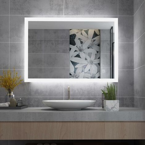 Badspiegel Othis mit LED Beleuchtung Badezimmerspiegel Bad Spiegel Wandspiegel 