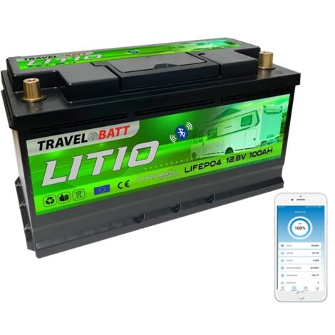 Batería Litio 12.8V 100Ah Smart bluetooth Caravan