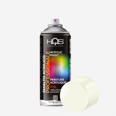 Bombe peinture Blanc pur satiné acrylique RAL 9010 Motip 400 ml
