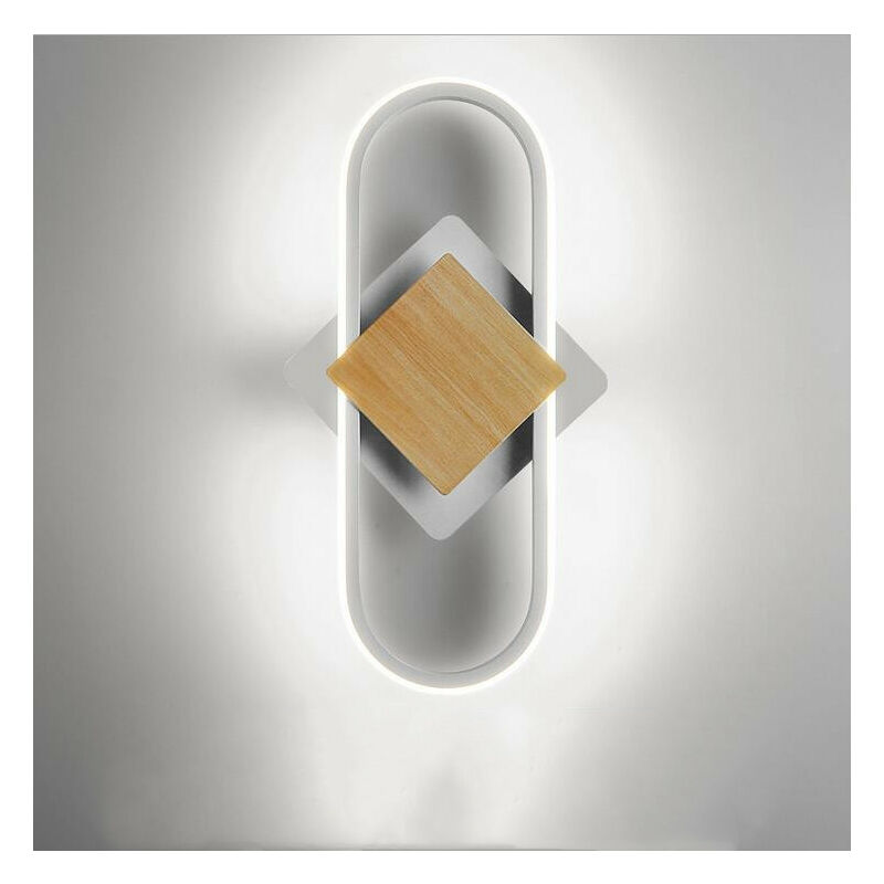 Applique da Muro Moderna a Led Nordico Minimalista Bianco, Applique da  Parete Creativo Bianco Freddo Lampada