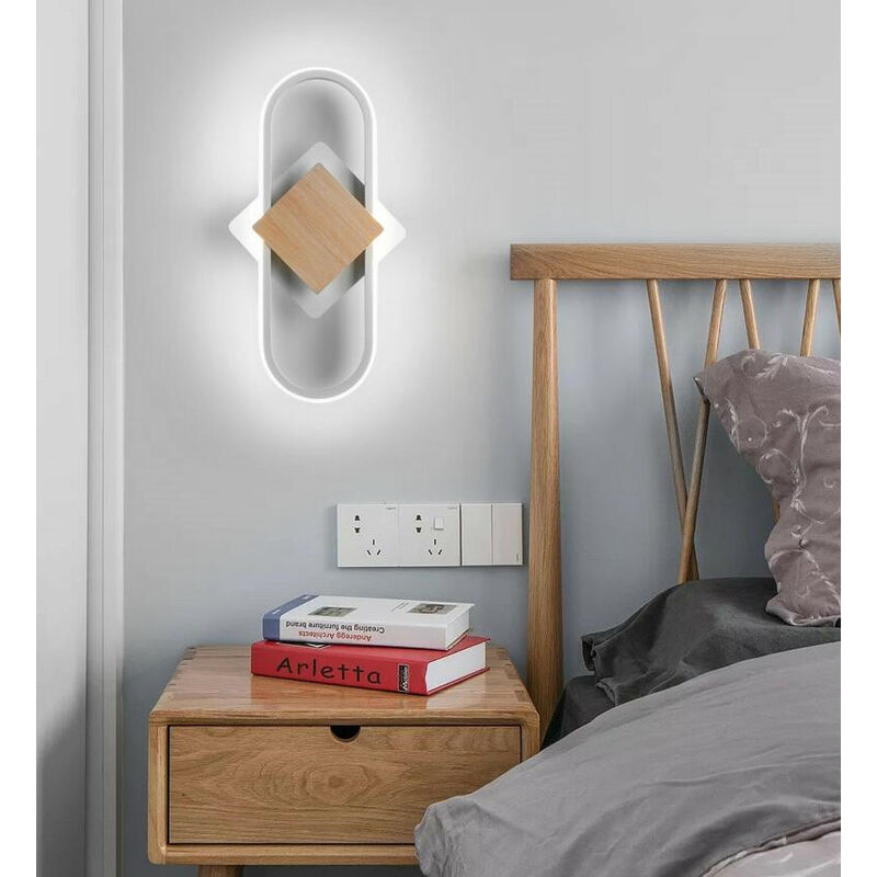 Applique Parete per Interni Led Bianco Applique Moderna Nordica Moderna  Applique Parete Decorativa Minimalista per Soggiorno Camera da Letto  Corridoio Scale, Bianco Freddo