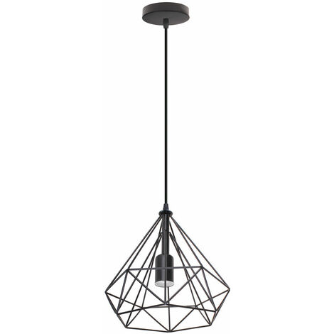 Nero Lampada a Sospensione Industriale Retrò 20cm Lampada a Sospensione da Soffitto a Gabbia Vintage E27 Lampadario Camera da letto Soggiorno Corridoio Cucina Nero Lampada a Sospensione Industriale Retrò 20cm Lampada a Sospensione da Soffitto a Gabbia Vintage E27 Lampadario Camera da letto Soggiorno Corridoio Cucina