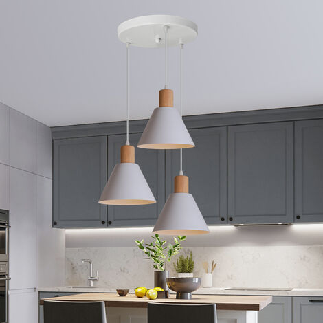 Lampadari a Sospensione Nordica Lampadari a Sospensione in Stile Retrò  Lampadario Moderno Plafoniera Minimalista (Bianca) per