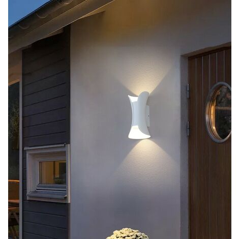 Lampada da Parete Moderna Led 3000K Applique da Muro in Alluminio per  Interni in Metallo Bianco