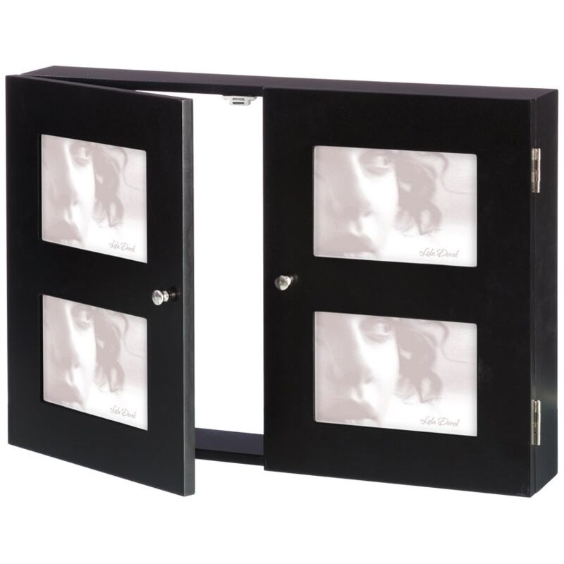 Tapa contador luz o cuadro eléctrico de 2 puertas con portafotos de madera  blanca