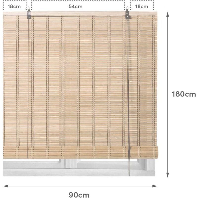 Acomoda Textil – Estor Enrollable De Bambú Para Puertas Y Ventanas